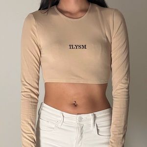 Long Sleeve ILYSM Crop top